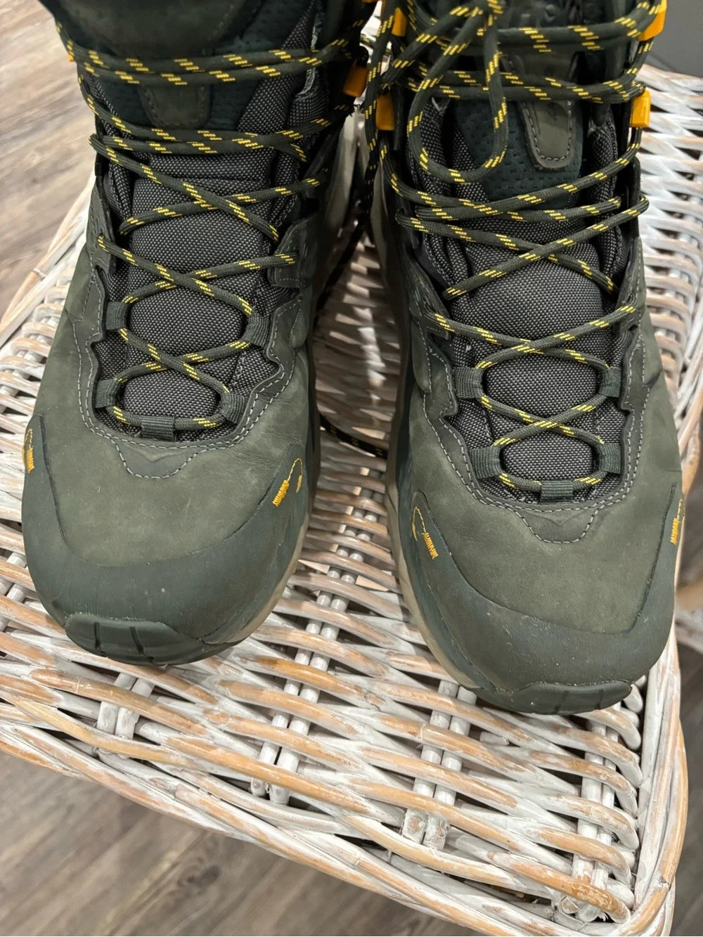 Hoka Kaha 2 Gore Tex Olive Green Waterproof Hiking Boots - Picture 7 of 9